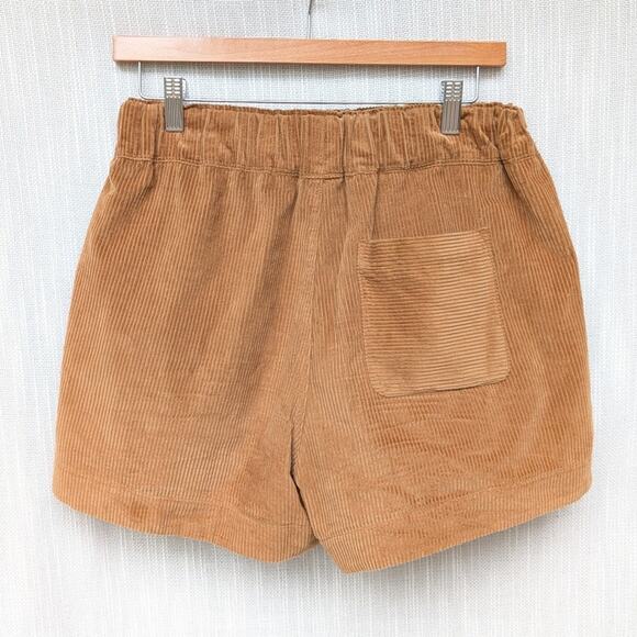 Ayr Brown Corduroy Staycation High-rise Pull On Mini Shorts, size S - Picture 2 of 8